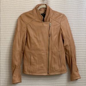 Muubaa women’s leather jacket beige Sz 2